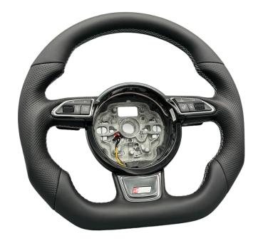 Audi A3 8v A4 B8 B9 A6 4F A8 D3 Q3 Q7 S Line Lenkrad neu beziehen